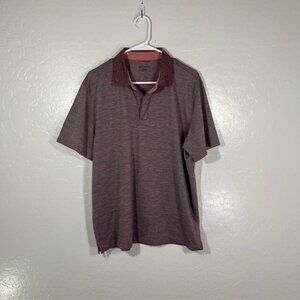 UnTuckit Polo Shirt Mens Large Polyester Knit Hannifer Purple Heather
